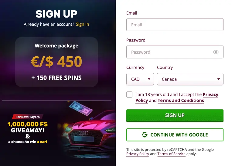 wie man sich bei Playamo Casino anmeldet